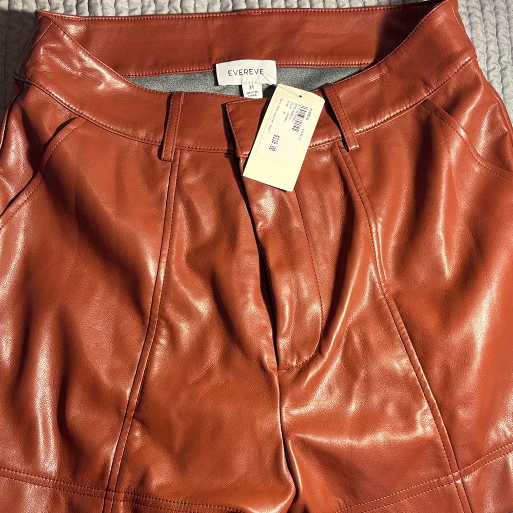 Evereve Cognac Leather Short